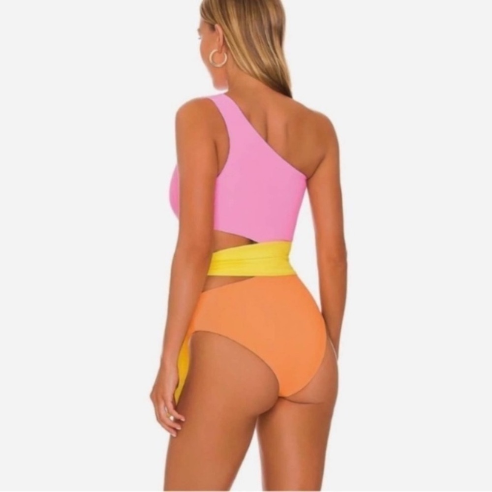 New! Beach Riot Carlie Fruity Colorblock One Piece Swimsuit 24038 - Picture 3 of 12
